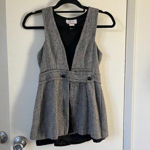 Vintage longline flare vest Vtg sz 7 modern size XS 0 or 2